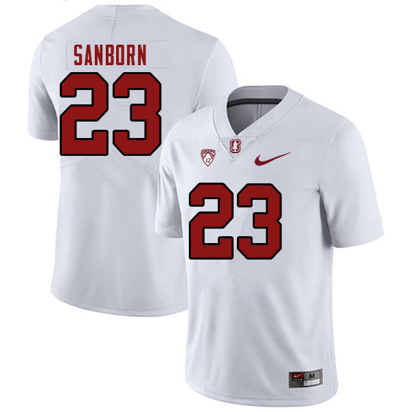 Men #23 Ryan Sanborn Stanford Cardinal College Football Jerseys Sale-White - Click Image to Close